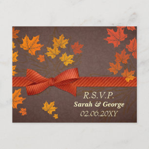 Cartes rsvp mariages de automne