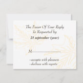 Cartes rsvp mariages de automne (Dos)