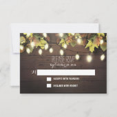 Cartes RSVP mariages de automne avec voyants scint (Devant)