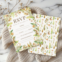 Cartes RSVP Mariages de automne pour les Feuilles 