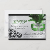 Cartes RSVP Masquerade Wedding (Devant)
