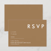 Cartes RSVP minimalistes de mariage (Devant / Derrière)