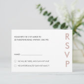Cartes RSVP minimalistes de mariage (Debout devant)
