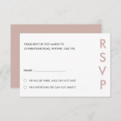 Cartes RSVP minimalistes de mariage (Devant / Derrière)