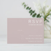 Cartes RSVP minimalistes de mariage (Debout devant)