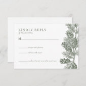 Cartes RSVP minimalistes Rustiques de mariage hive (Devant / Derrière)