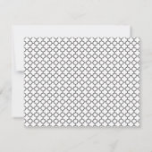 Cartes RSVP Noir & Blanc Quatrefoil Wedding (Dos)