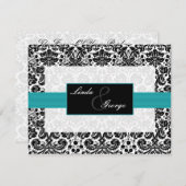 cartes rsvp noir et blanc (Devant / Derrière)