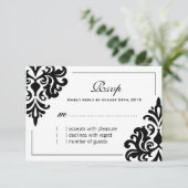 Cartes RSVP noires et blanches (Debout devant)