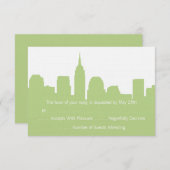 Cartes RSVP NYC Skyline Wedding (Devant / Derrière)