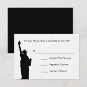 Cartes RSVP NYC Skyline Wedding (Devant / Derrière)