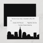 Cartes RSVP NYC Skyline Wedding (Devant / Derrière)