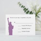 Cartes RSVP NYC Skyline Wedding (Debout devant)