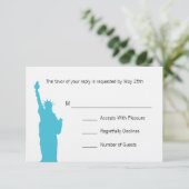 Cartes RSVP NYC Skyline Wedding (Debout devant)