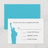 Cartes RSVP NYC Skyline Wedding (Devant / Derrière)