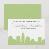 Cartes RSVP NYC Skyline Wedding (Devant / Derrière)
