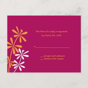Cartes RSVP Orange et Fuschia
