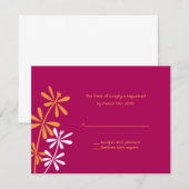 Cartes RSVP Orange et Fuschia (Devant / Derrière)