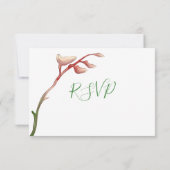 Cartes RSVP Orchidée Lady Slipper Rose (Dos)