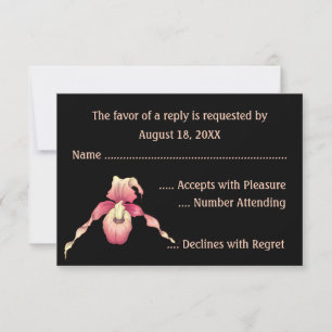 Cartes RSVP Orchidée Pink Lady Slipper