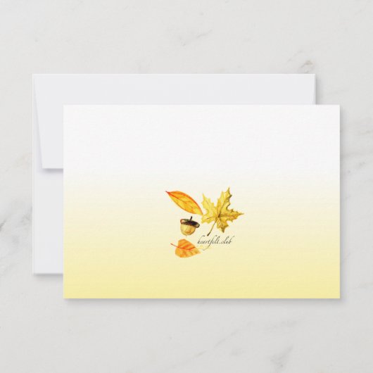 Cartes RSVP Palette Automne (Dos)