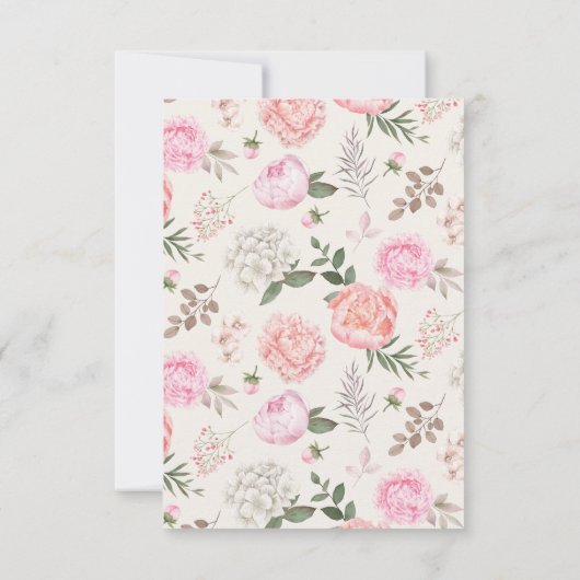 Cartes RSVP Peony (Dos)