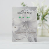 CARTES RSVP PERSONNALISABLES AMARYLLIS FLOWER (Debout devant)