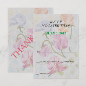 CARTES RSVP PERSONNALISABLES POUR LES POIS DOUCES (Devant / Derrière)