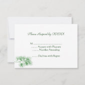 Cartes RSVP personnalisées Blue Green Pine (Dos)