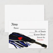 Cartes RSVP personnalisées de la tige en cuir (Devant / Derrière)