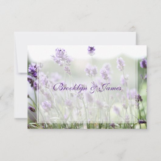 Cartes RSVP personnalisées Lavender Bohemian Weddi (Dos)