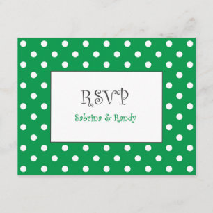 Cartes RSVP personnalisées Polka Dot Wedding