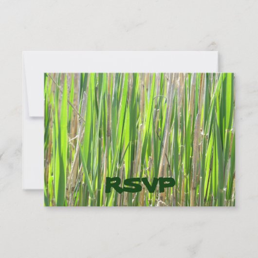 Cartes RSVP personnalisées pour jupe d'herbe (Devant)
