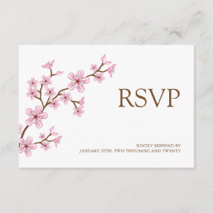 Cartes RSVP PInk Blossoms