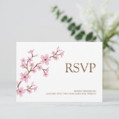Cartes RSVP PInk Blossoms (Debout devant)