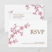 Cartes RSVP PInk Blossoms (Devant / Derrière)