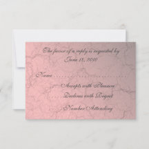 Cartes RSVP Pink Grunge Damask