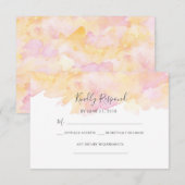 Cartes RSVP Pink & Peach Watercolor (Devant / Derrière)
