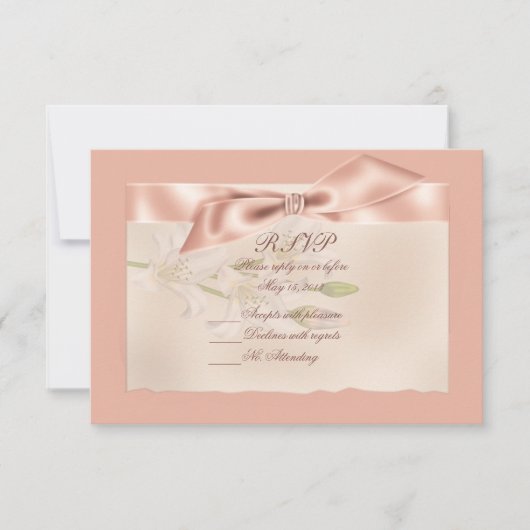 Cartes RSVP Pink Satin (Devant)