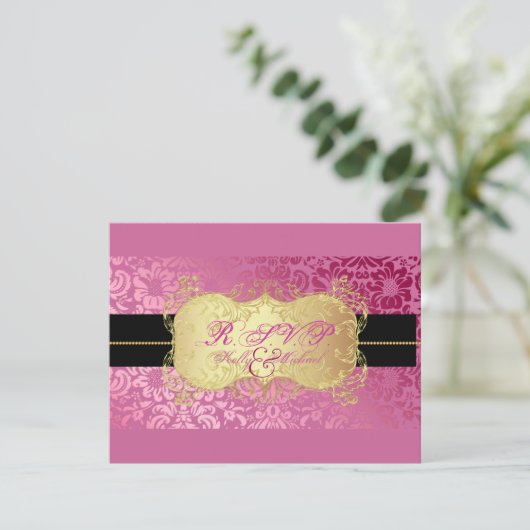 Cartes RSVP PixDezines Fidora Damask (Debout devant)
