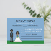 Cartes RSVP Pixel Gamer Mariée & Mariage de chambr (Debout devant)