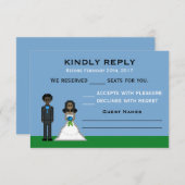 Cartes RSVP Pixel Gamer Mariée & Mariage de chambr (Devant / Derrière)