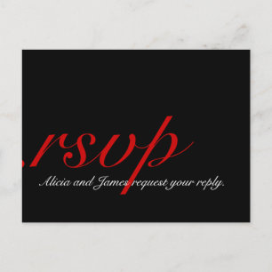 Cartes RSVP pour Décembre Mariage Rouge