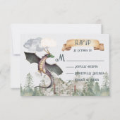Cartes RSVP pour dragon de forêt enchantée (Devant)