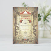 Cartes RSVP pour le mariage des éléphants du cirqu (Debout devant)