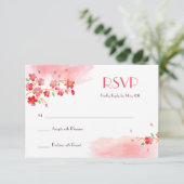 Cartes RSVP pour les branches Cherry Blossoms (Debout devant)