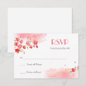 Cartes RSVP pour les branches Cherry Blossoms (Devant / Derrière)