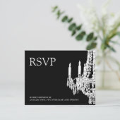 Cartes RSVP pour lustre noir et blanc classique (Debout devant)