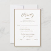 Cartes RSVP pour mariage. (Devant)