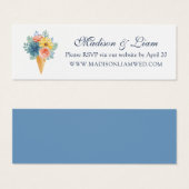 Cartes RSVP pour mariage à Macaron Succulent Flora